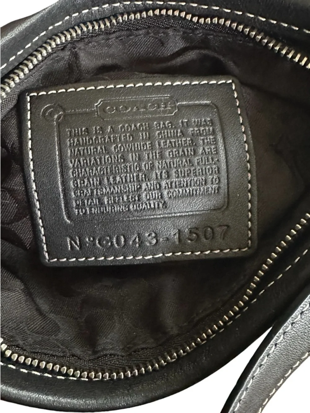Vintage Coach Y2K Black Leather Mini Shoulder Bag Style 1507 - Picture 7 of 12